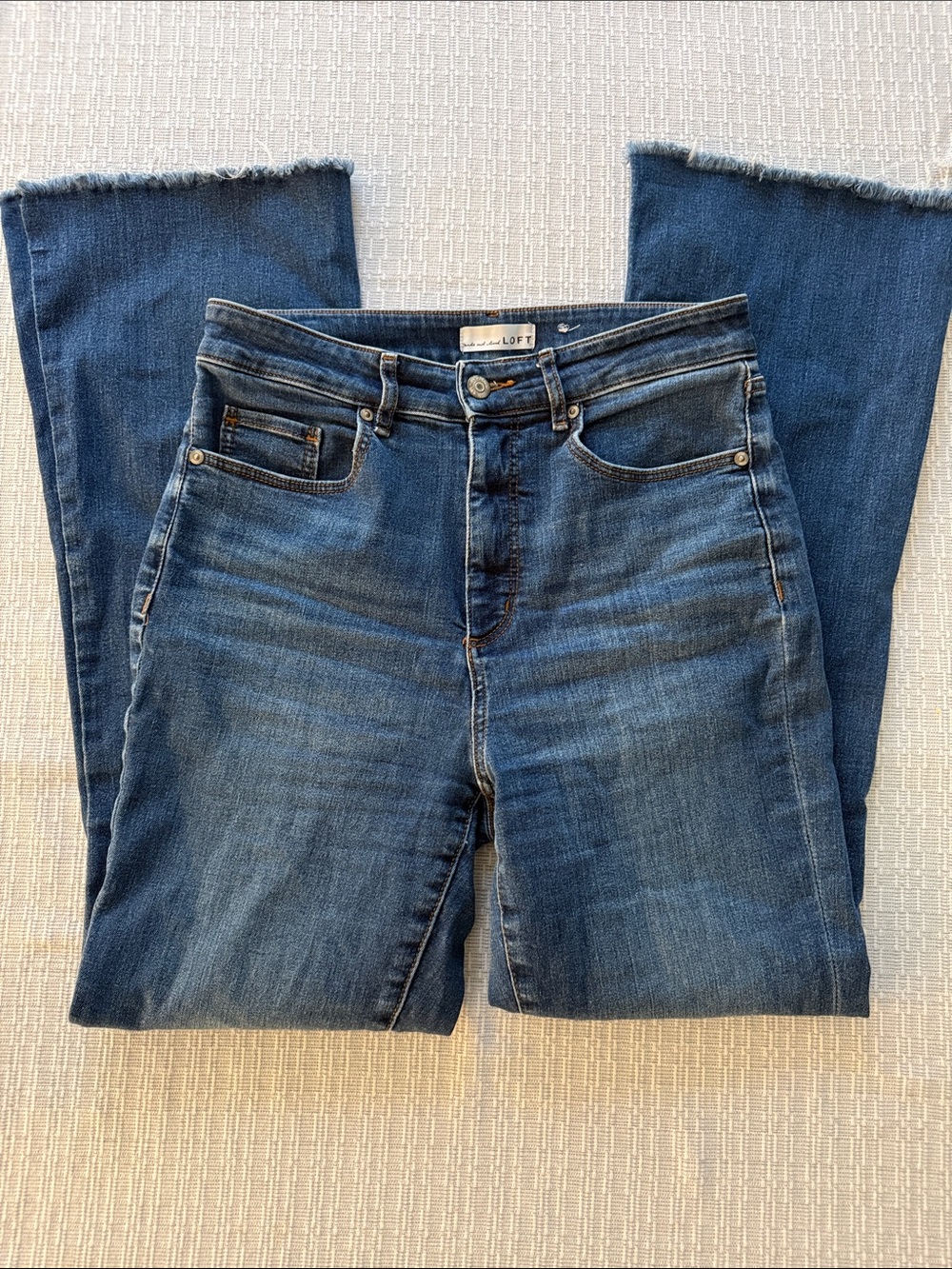 LOFT Blue Straight-Leg Denim Jeans